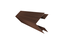 Планка угла внешнего сложного Экобрус Grand Line 0,45 Print Elite с пленкой Choco Wood TwinColor (3м)