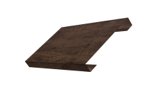 Ламель лицевая 150 забора жалюзи Texas 0,45 Print Elite с пленкой Antique Wood TwinColor