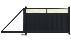 Ворота откатные Estet Plus 2,4х3,5 RAL 7024/1014