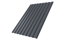 Профнастил С20A Grand Line 0,5 Rooftop Бархат RAL 7024 мокрый асфальт