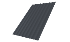 Профнастил С20B Grand Line 0,5 Rooftop Бархат RAL 7024 мокрый асфальт