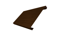 Ламель лицевая 200 забора жалюзи Texas 0,45 Print Elite с пленкой Choco Wood TwinColor