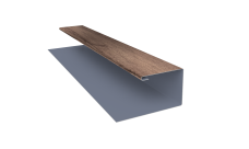 Планка П-образная Экобрус Grand Line 0,45 Print Premium Almond Wood Fresh (3м)