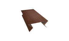 Планка угла внешнего составная нижняя 0,45 Print Elite Choco Wood TwinColor (2м)