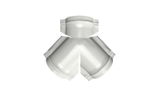 Тройник Y малого конька полукруглого 0,5 Satin с пленкой RAL 9003 сигнальный белый