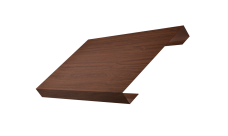 Ламель лицевая 150 забора жалюзи Texas 0,45 Print Elite с пленкой Choco Wood TwinColor