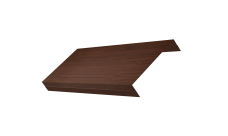 Ламель обратная 125 забора жалюзи Texas 0,45 Print Elite с пленкой Choco Wood TwinColor