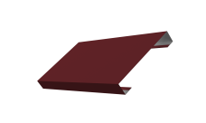Ламель лицевая 125 забора жалюзи Texas 0,5 Satin с пленкой RAL 3005 красное вино