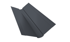 Планка ендовы верхней фигурной 150x150 0,5 Velur X RAL 7024 мокрый асфальт (2м)
