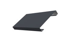 Ламель лицевая 125 забора жалюзи Texas 0,5 Satin с пленкой RAL 7024 мокрый асфальт