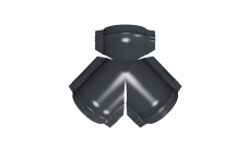 Тройник Y малого конька полукруглого 0,5 Satin Matt с пленкой RAL 7024 мокрый асфальт